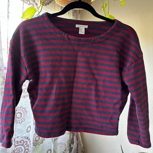 Cropped Crew Neck Sweater